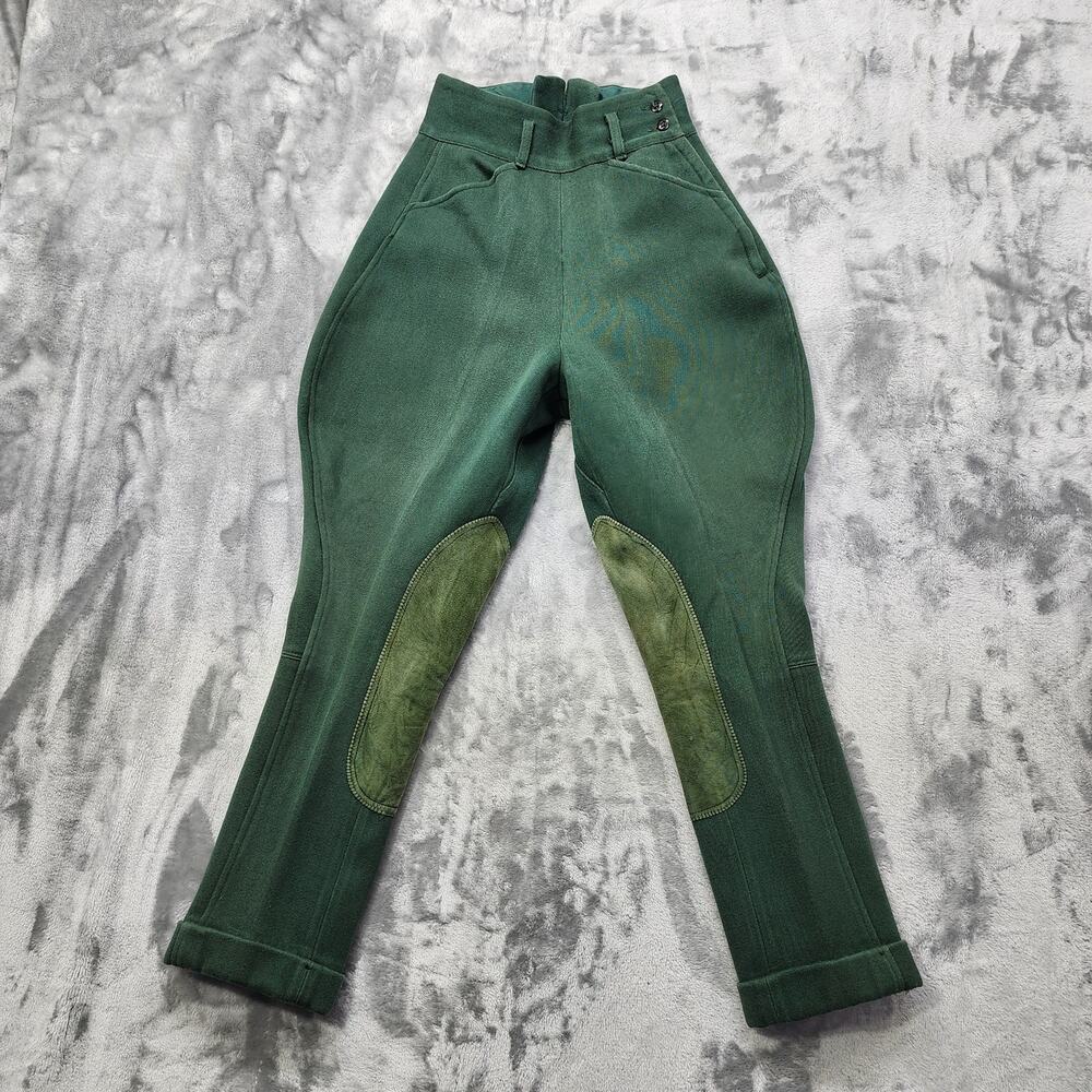 Vintage 40s Over The Top Sport Togs Pants Womens‎ 23/XS Green Equestrian Jodhpur